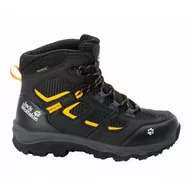 Buty dla dziewczynek - Buty dziecięce Jack Wolfskin VOJO TEXAPORE MID K black / burly yellow - 26 - miniaturka - grafika 1