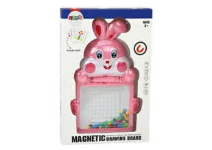 Tablica Magnetyczna Zając 7 Wzorów Długopis Magnetyczny Różowa - Tablice dla dzieci - miniaturka - grafika 3