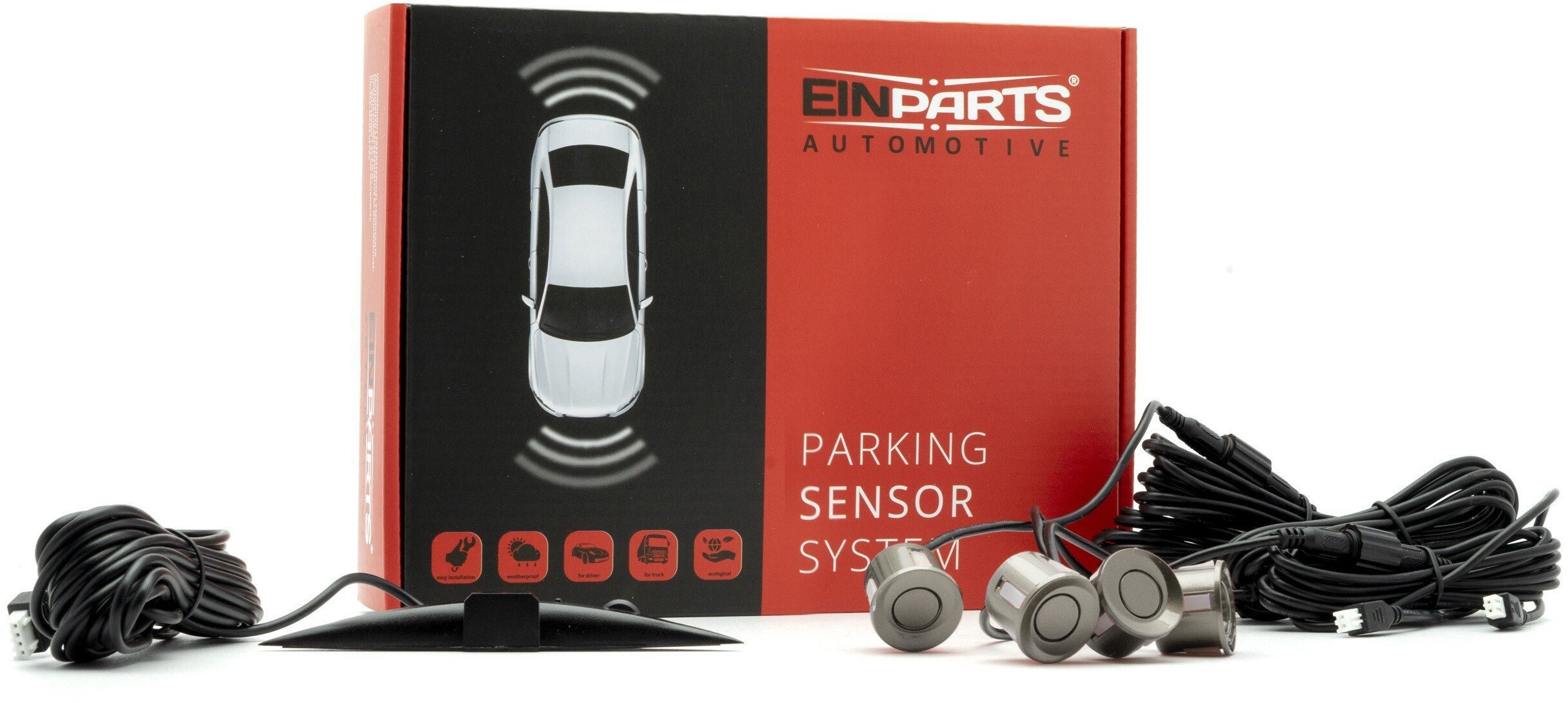 Einparts Automotive EINPARTS CZUJNIKI PARKOWANIA 4 SENSORÓW DO SAMOCHODU Z WYŚWIETLACZEM