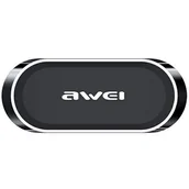 Uchwyty samochodowe do telefonów - Magnetyczny uchwyt samochodowy AWEI X20 na kokpit Metal Gray (6954284001090) - miniaturka - grafika 1