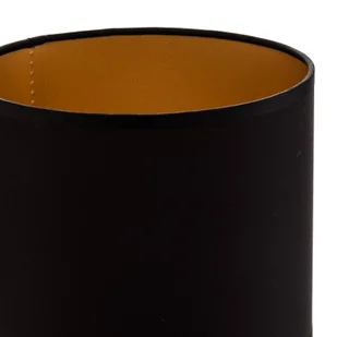 Luminex Klosz Soho, czarny/złoty, tekstylny, Ø 18 cm - Oprawy, klosze i abażury - miniaturka - grafika 1
