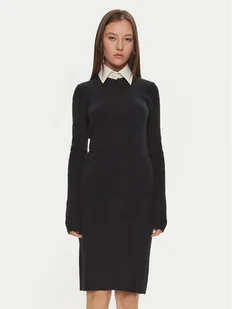 Calvin Klein Sukienka dzianinowa K20K207499 Czarny Slim Fit - Sukienki - miniaturka - grafika 1