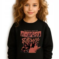 Bluzy dla dziewczynek - Bluza Dziecięca Czarna KATSEYE POP MUSIC Muzyka K-pop Prezent - 164 cm Wz - miniaturka - grafika 1
