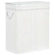 Kosze wiklinowe - Kosz bambusowy z pokrywką biały KALTHOTA - miniaturka - grafika 1