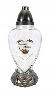 Szklany Znicz Serce Kochanemu Mężowi Lampion Z Dedykacją Dla Męża - Lampiony i znicze - miniaturka - grafika 1