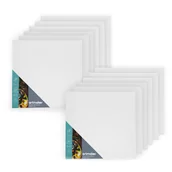 Podobrazia, bloki, papiery - Podobrazie 25X25 Cm Płótno Malarskie Zestaw 12 Szt - miniaturka - grafika 1