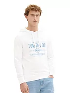 Bluzy męskie - TOM TAILOR Bluza męska, 20000 – biały, XXL - miniaturka - grafika 1
