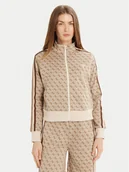 Bluzy damskie - Guess Bluza V5RQ03 KCO90 Beżowy Regular Fit - miniaturka - grafika 1