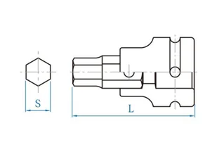 NASADKA UDAROWA Z KOŃCÓWKĄ HEX 1" 30mm x 93mm King Tony - Klucze i nasadki - miniaturka - grafika 2