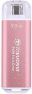 Dyski SSD - Transcend 512GB EXT. PINK/TS512GESD300P - miniaturka - grafika 1