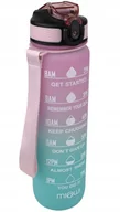 Shakery i bidony sportowe - Bidon Butelka na wodę motywacyjna Miowi 1000ml pink/blue - miniaturka - grafika 1