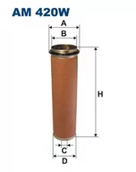 Filtry powietrza - FILTRON Filtr powietrza wtórnego AM420W AM420W - miniaturka - grafika 1