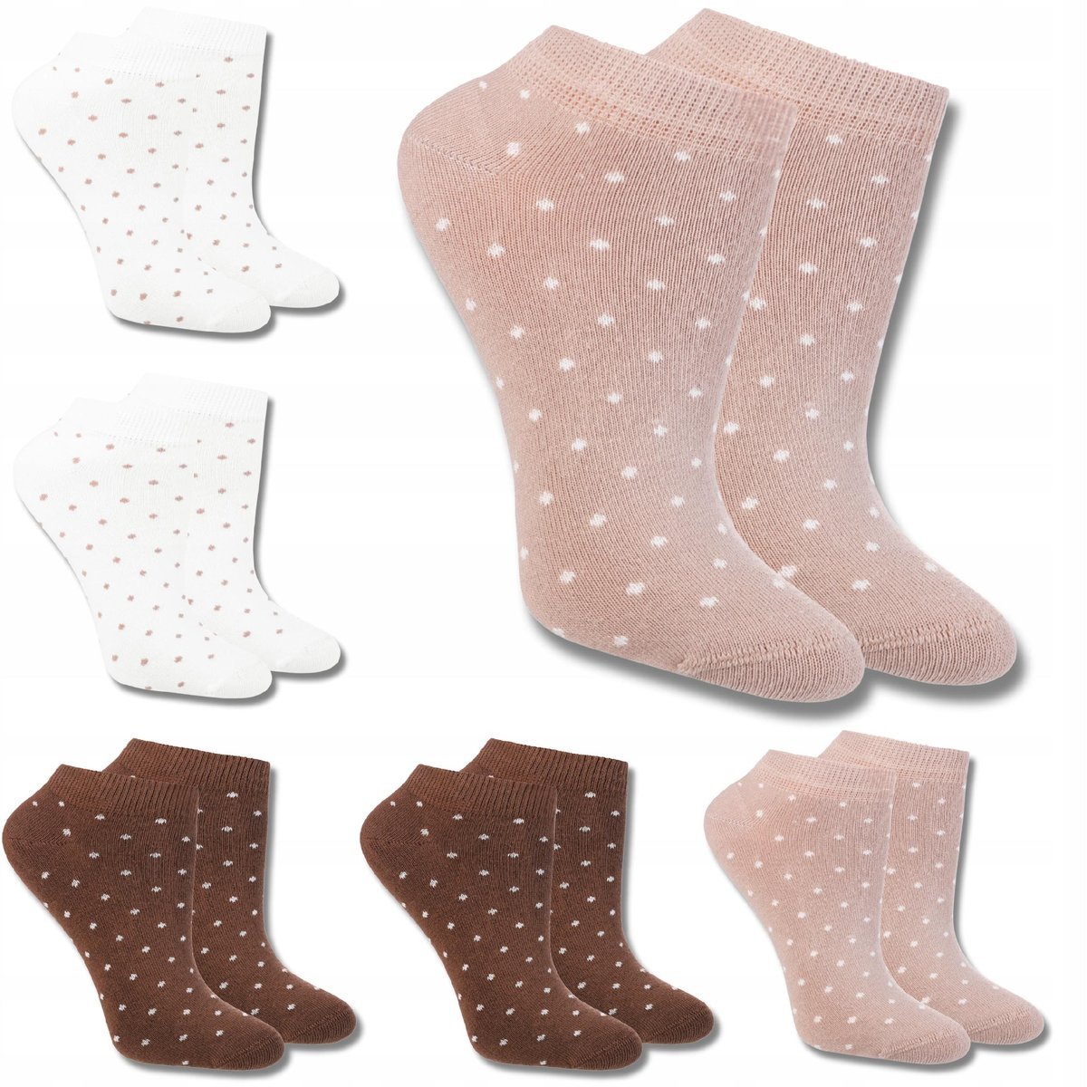 SKARPETKI DAMSKIE NISKIE SKARPETY STOPKI BAWEŁNIANE 6-PAK MORAJ 38-41