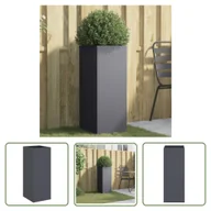 Donice - The Living Store Donica - antracytowa - 32x29x75 cm - stal - Doniczka - miniaturka - grafika 1