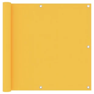 vidaXL Parawan balkonowy, żółty, 90x300 cm, tkanina Oxford vidaXL - Parawany - miniaturka - grafika 1