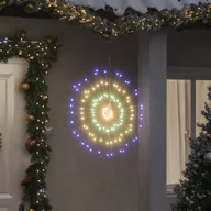 Oświetlenie świąteczne - vidaXL Ozdoby świąteczne ze 140 lampkami LED, 8 szt., kolorowe, 17 cm - miniaturka - grafika 1