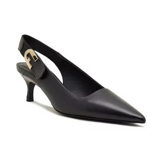 Czółenka - Furla Skórzane czółenka FURLA SIGN SLINGBACK T.50 - grafika 1