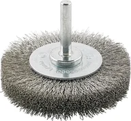 Akcesoria do elektronarzędzi - Szczotka tarczowa trzpieniowa, drut ze stali nierdzewnej, falisty 30x6x mm FORMAT - miniaturka - grafika 1