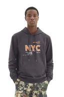 Bluzy męskie - TRENDYOL Męska bluza - granatowa - regularna, Antracyt, S - miniaturka - grafika 1