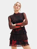 Sukienki - Desigual Sukienka codzienna 23WWVK78 Czerwony Regular Fit - miniaturka - grafika 1