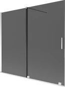 Parawany nawannowe - Mexen Velar parawan nawannowy 2-skrzydłowy rozsuwany 180 x 150 cm, grafit, chrom - 896-180-000-41-01 - miniaturka - grafika 1