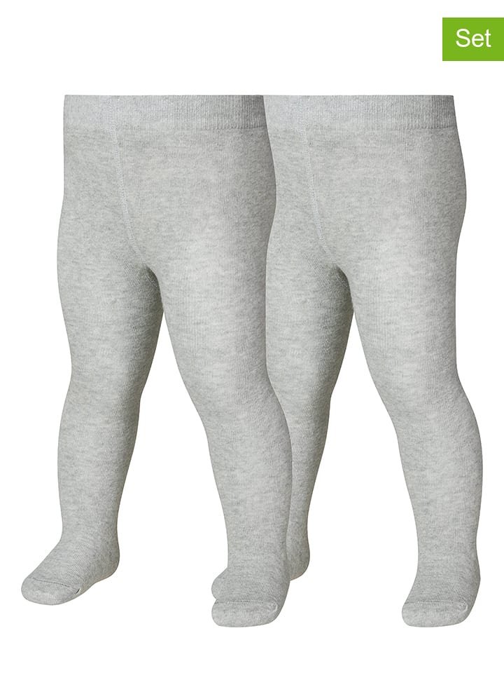 Playshoes Rajstopy (2 pary) w kolorze szarym