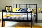 Łóżka - Łóżko metalowe nowoczesne "Simply 2" z dwoma szczytami - miniaturka - grafika 1