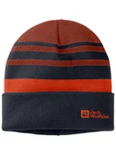 Czapki damskie - Jack Wolfskin Czapka beanie "Stripy" w kolorze czerwono-granatowym - miniaturka - grafika 1