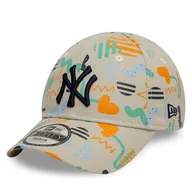 Czapki dla dzieci - Czapka z daszkiem New Era Jr All Over Print 9FORTY New York Yankees 60595408 Kolorowy - miniaturka - grafika 1