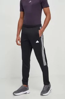 Spodnie męskie - adidas spodnie dresowe TIRO kolor czarny wzorzyste - grafika 1
