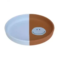 Miseczki i talerzyki dla dzieci - Lassig Talerzyk silikonowy dla dzieci Happy Rascals Smile sky blue - miniaturka - grafika 1