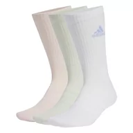 Skarpetki damskie - Skarpety adidas Team Unisex Dziecko, biała/sandy pink/len zielony, M - miniaturka - grafika 1