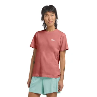 Damska koszulka Jack Wolfskin ESSENTIAL T W mineral red - XS - Koszulki i topy damskie - miniaturka - grafika 1