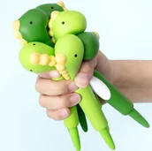 Długopisy - Długopis Squishy Gniotek Antystresowy Dinozaur - miniaturka - grafika 1
