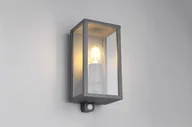 Lampy ogrodowe - Garonne kinkiet zewnętrzny elewacyjny z czujnikiem ruchu 1xE27 antracyt 201869142 - miniaturka - grafika 1