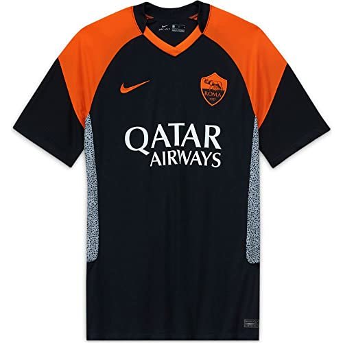 Nike Męski T-shirt Roma M Nk Brt Stad Jsy Ss 3r czarny czarny/pomarańczowy (Safety orange) (Full sponsor) XXL