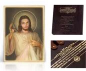 Ikony i obrazy sakralne - Ikona religijna Jezus Miłosierny - Jezu Ufam Tobie - miniaturka - grafika 1