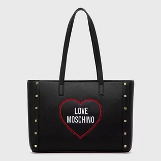 Torebki damskie - Damska shopperka Love Moschino Borsa Saffiano Pu Nero JC4368PP0EKG Black (8054400639225) - grafika 1