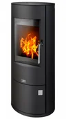 Piece wolnostojące - ABX Piec kominkowy stalowy Aspen 5 czarny - miniaturka - grafika 1