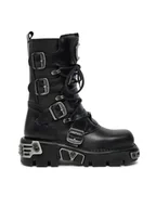 Glany damskie - NEW ROCK Glany M-373LUNA-S1 Czarny - miniaturka - grafika 1