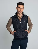 Kamizelki męskie - kamizelka agira slim fit granatowy - miniaturka - grafika 1