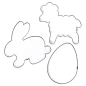 Formy do ciast - Orion Wykrawacz cukierniczy stalowy foremka do ciastek pierników wielkanocna zestaw komplet 3 sztuki - miniaturka - grafika 1