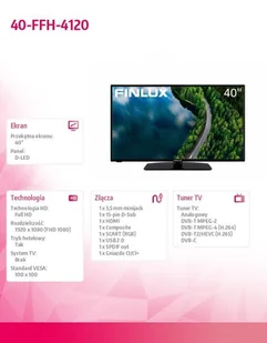 Telewizor Finlux 40-FFH-4120 LED 40" FullHD - Telewizory - miniaturka - grafika 8