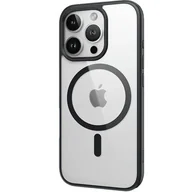 Etui i futerały do telefonów - Etui ROCK Guard MagSafe Stand do Apple iPhone 16 Pro Max Czarno-przezroczysty - miniaturka - grafika 1