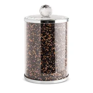 Figurki dekoracyjne - POJEMNIK DO PRZECHOWYWANIA 10X17 CZARNY ZŁOTY - miniaturka - grafika 1