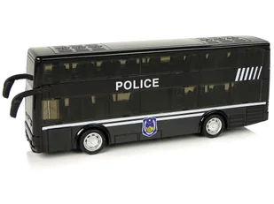 CZARNY Z NAPĘDEM AUTOBUS POLICYJNY DWUPIĘTROWY - Samochody i pojazdy dla dzieci - miniaturka - grafika 1