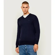 Swetry męskie - GUESS Sweter DAREN Slim Fit z dodatkiem jedwabiu - miniaturka - grafika 1