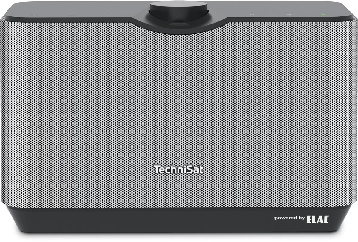 TechniSat audio Master MR2  Multiroom głośnik (wysokiej jakości głośnik Elac, Multi-Room audio streaming UPnP, Internet Radio, Spotify Connect, Audio-Streaming) Czarny/srebrny 0000/9171