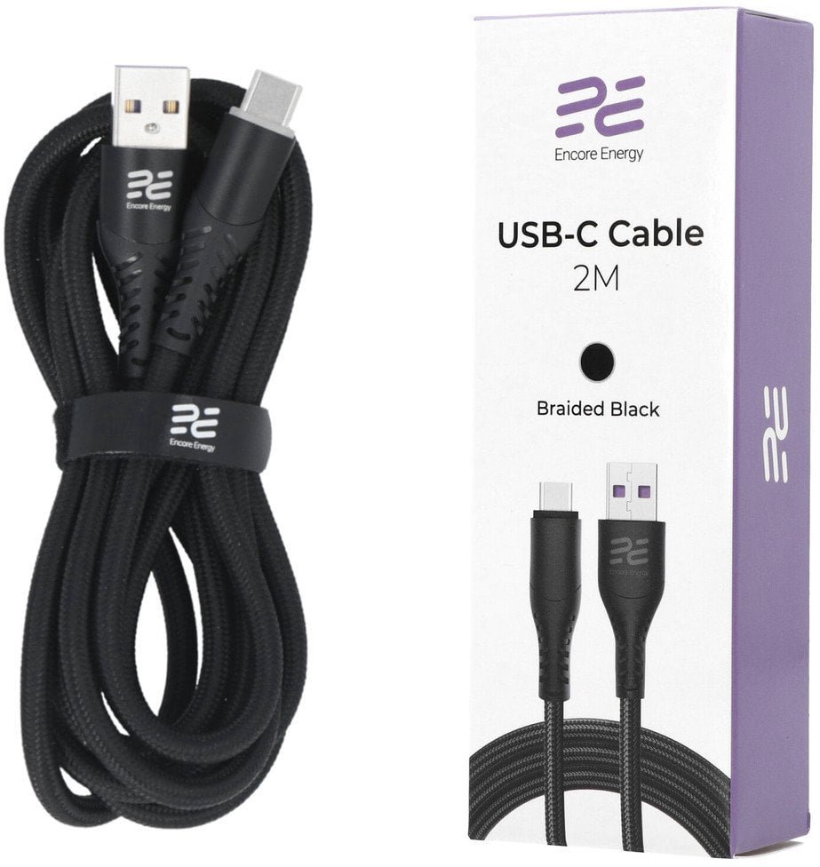 Nowy kabel Encore Energy USB-A USB-C przewód USB do ładowania i przesyłania danych 200cm