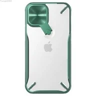 Etui i futerały do telefonów - NILLKIN ETUI Z KLAPKĄ NA APARAT I SKŁADANĄ PODSTAWKĄ IPHONE 12 MINI ZIELONY - miniaturka - grafika 1